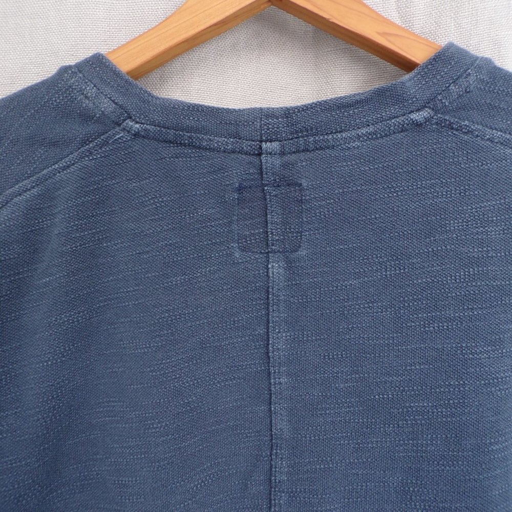 Zara Man Men's Textured Cotton Crew Jersey - blue, size S - Picture 7 of 9